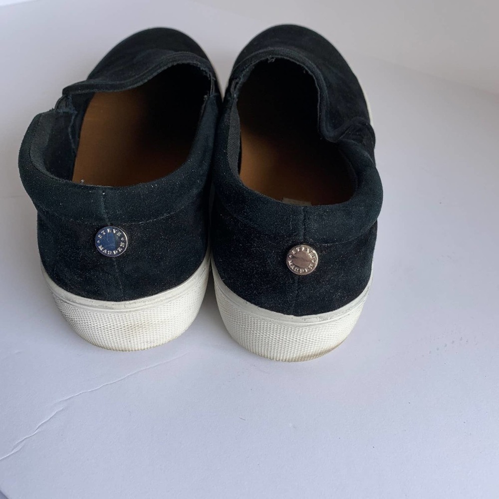 Steve Madden Gills Suede Size 8W, Black - Picture 6 of 9